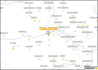 map of Nowjavān