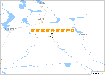 map of Nowogródek Pomorski