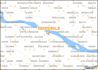 map of Nowosiadło