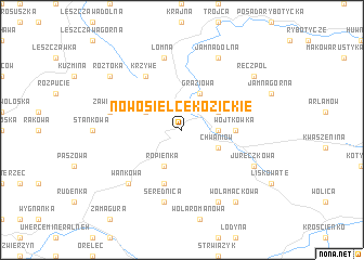 map of Nowosielce Kozickie