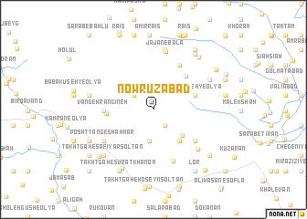 map of Nowrūzābād