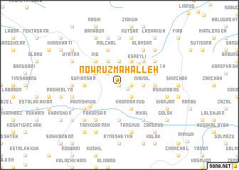 map of Now Rūz Maḩalleh