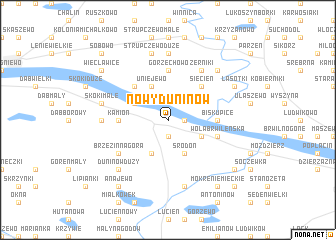 map of Nowy Duninów