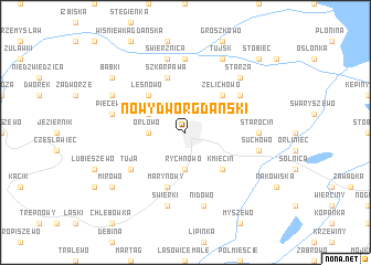 map of Nowy Dwór Gdański