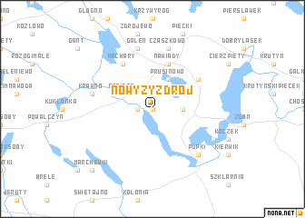 map of Nowy Zyzdrój