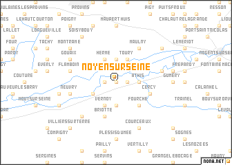 map of Noyen-sur-Seine