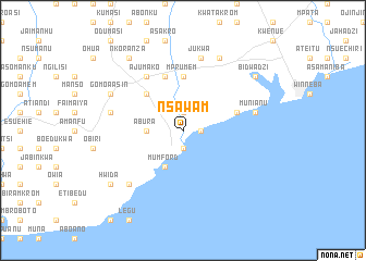 map of Nsawam