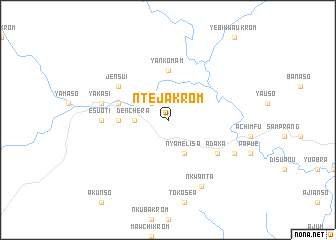 map of Ntejakrom
