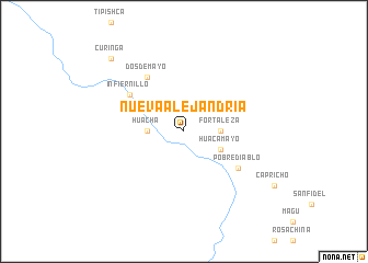 map of Nueva Alejandría