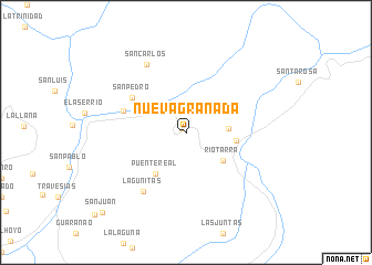 map of Nueva Granada