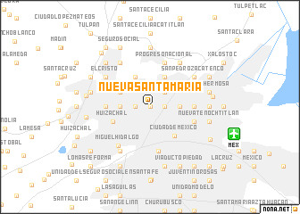 map of Nueva Santa María