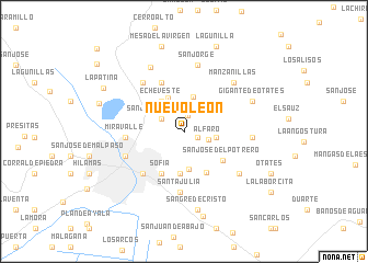 map of Nuevo León