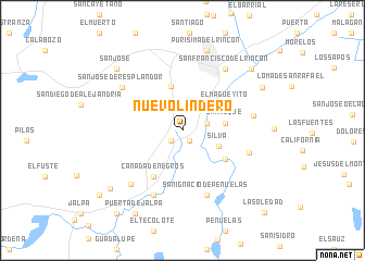 map of Nuevo Lindero