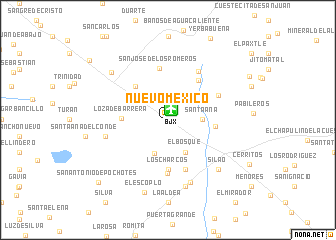 map of Nuevo México