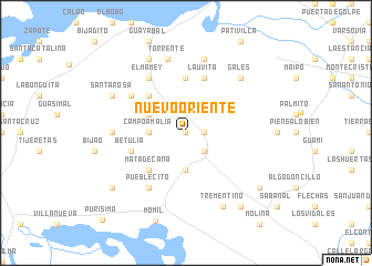 map of Nuevo Oriente