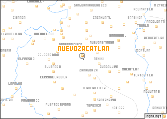 map of Nuevo Zacatlán