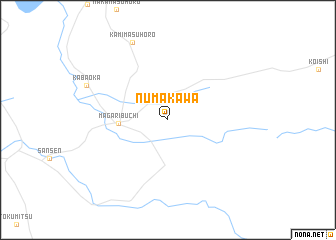 map of Numakawa