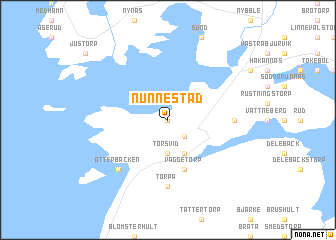 map of Nunnestad