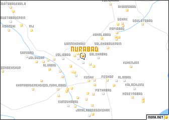 map of Nūrābād