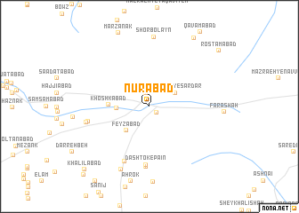 map of Nūrābād