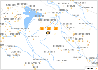 map of Nūsanjān