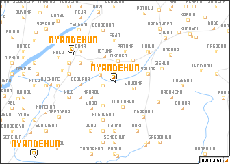 map of Nyandehun