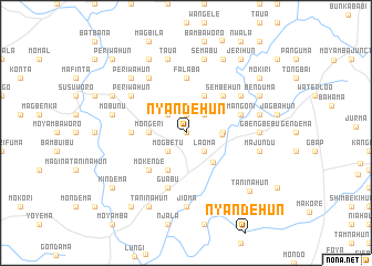 map of Nyandehun