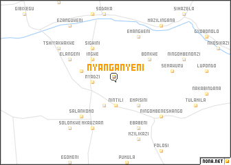 map of Nyanganyeni