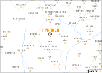 map of Nyanweh