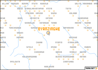 map of Nyanzingwe