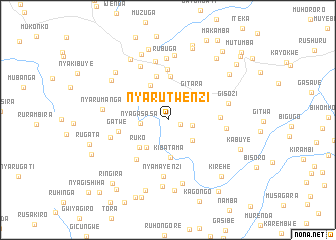 map of Nyarutwenzi