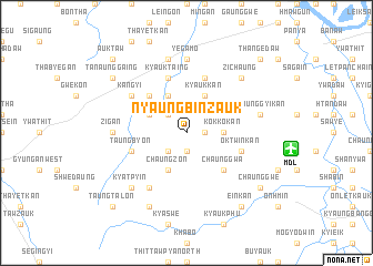 map of Nyaungbinzauk