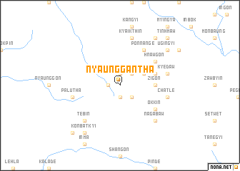 map of Nyaunggantha
