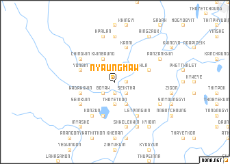 map of Nyaungmaw