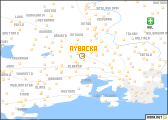 map of Nybacka