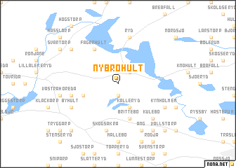 map of Nybrohult