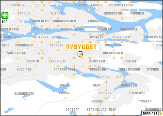 map of Nybygget