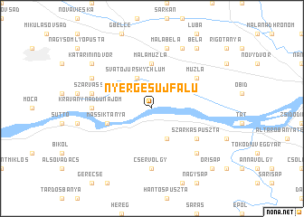 map of Nyergesújfalu