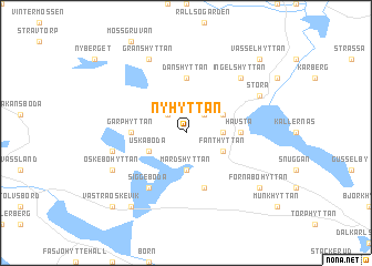 map of Nyhyttan
