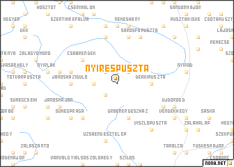 map of Nyirespuszta