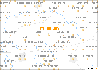 map of Nyíribrony
