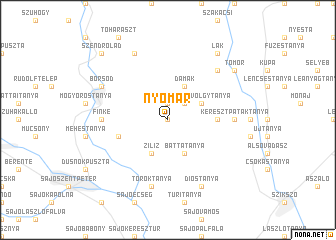 map of Nyomár