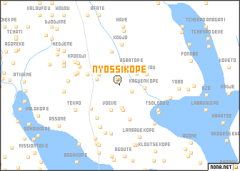 map of Nyossikopé