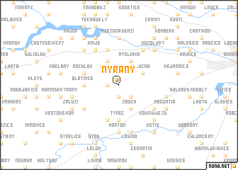 map of Nýřany