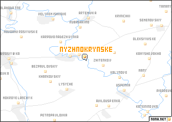 map of Nyzhnʼokrynsʼke