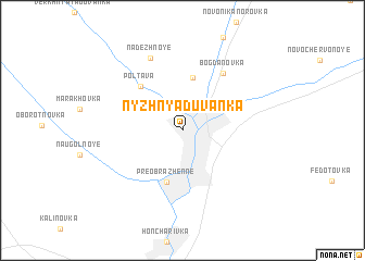 map of Nyzhnya Duvanka