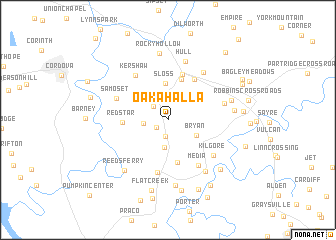map of Oakahalla