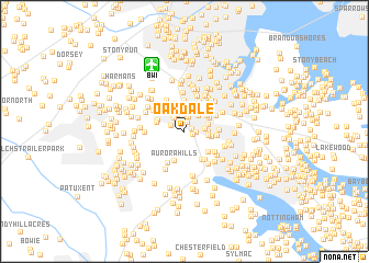 map of Oakdale