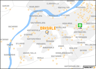 map of Oakdale