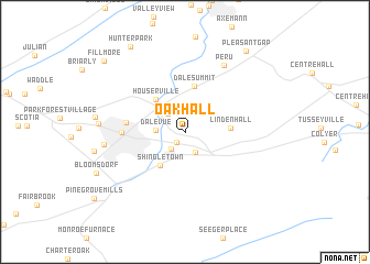 map of Oak Hall